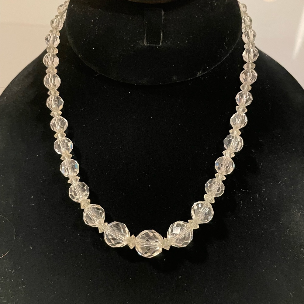 1940’s Crystal and 14KT Gold Necklace